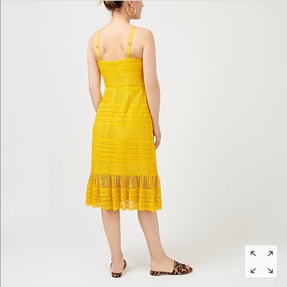 J Crew Yellow Lace Dress - Picture 3 of 3